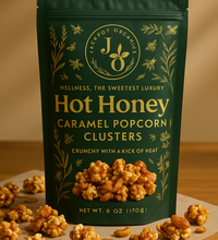 Honey Habanero Caramel Popcorn Cluster with Almonds