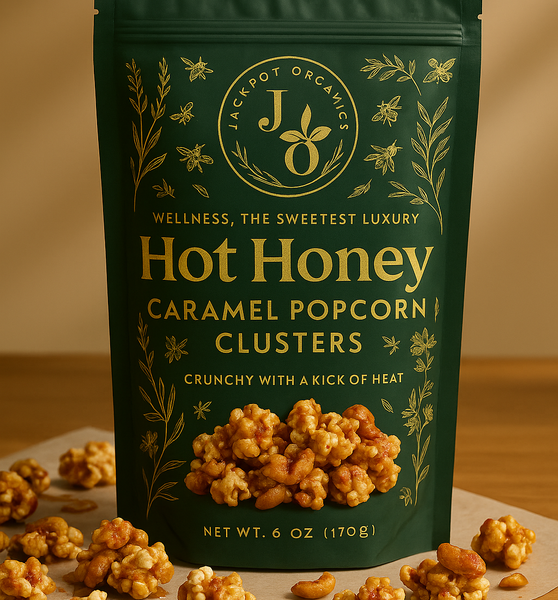 Honey Habanero Caramel Popcorn Cluster with Almonds